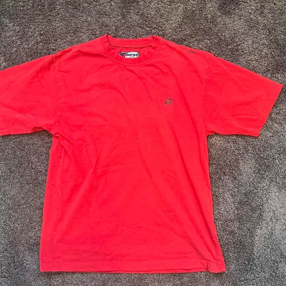 Best Jeans Heavyweight Men’s Red T-Shirt - Picture 1 of 6